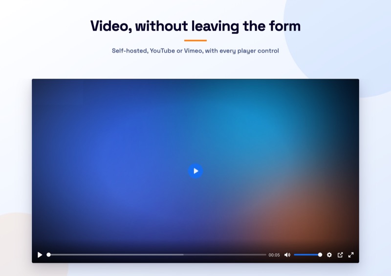 Video, without leaving the form